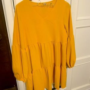 Women’s mustard long sleeve dress